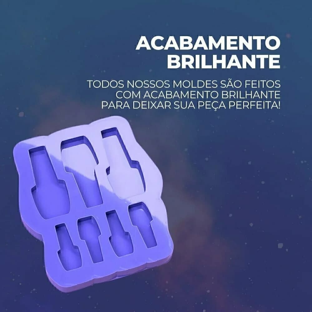 Molde de Silicone Para Resina Esmaltes Variados - Imagem 3