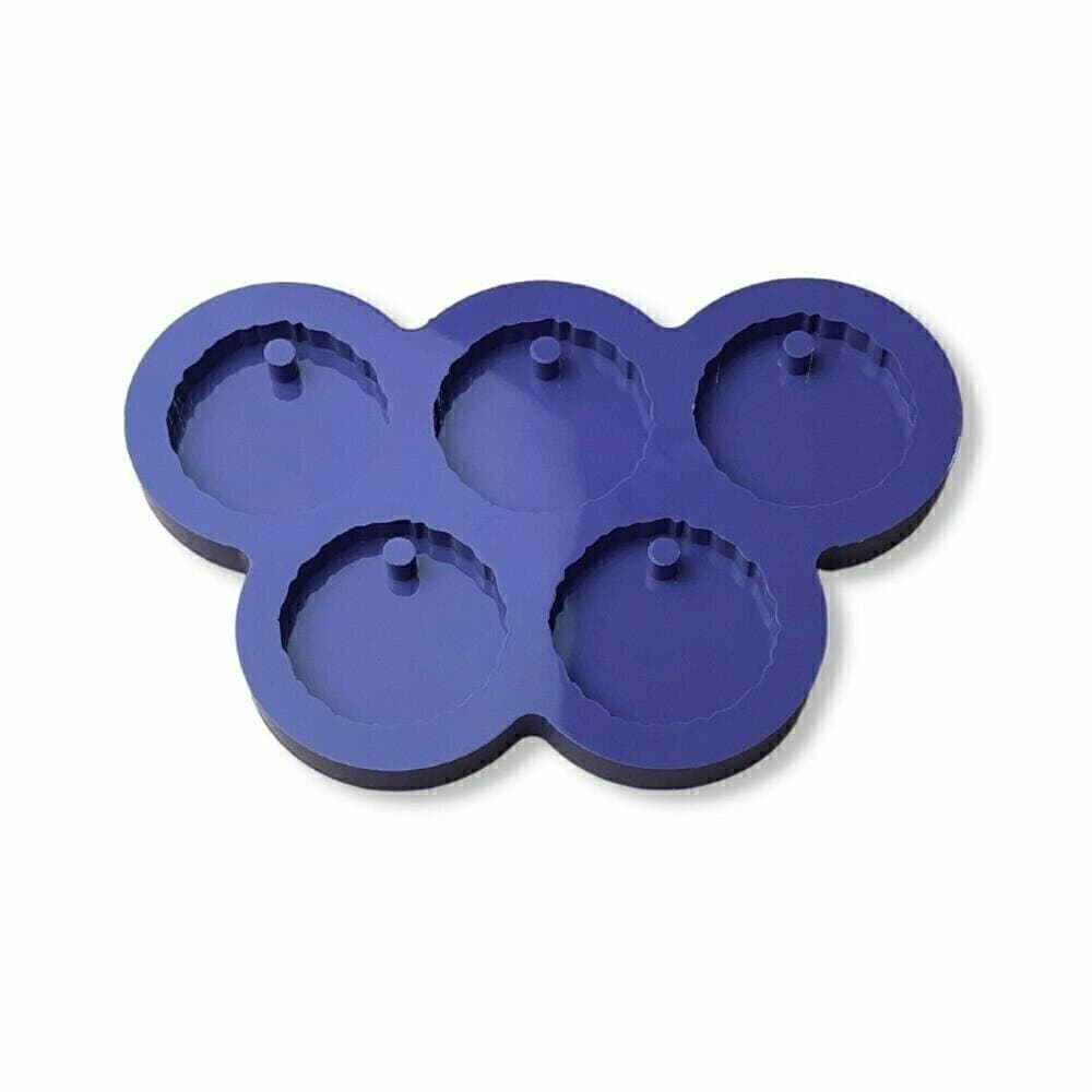 [Bazar] ***Molde de Silicone Para Resina Epóxi Redondo Geodo 4cm